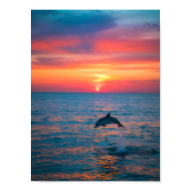 Editable Dolphin Dive Vertical Poster | Ocean Wall