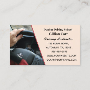 Editable Driving School Instructor Business Card