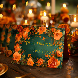 Editable Druid Hill Autumn Wedding Place Cards 