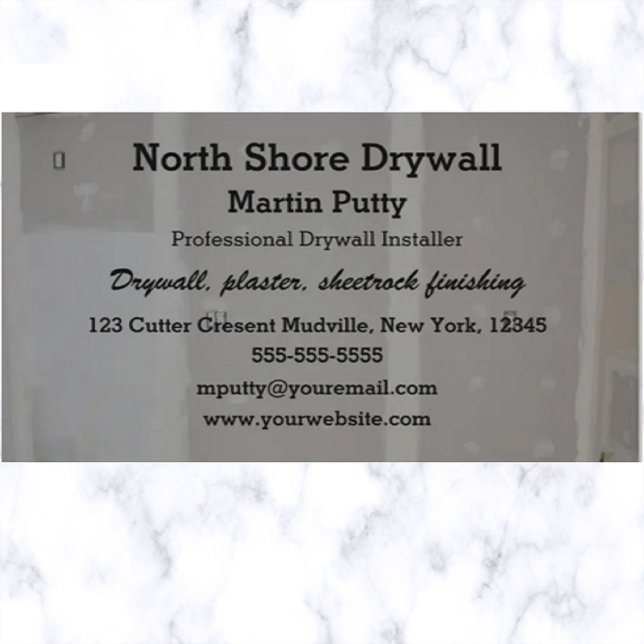 Editable Drywall Plaster Sheetrock Finishing  Business Card (Creator Uploaded)