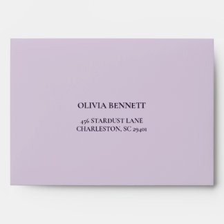 Editable Dusty Lilac Celestial Wedding Addressed E Envelope