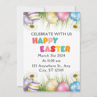 Editable Easter Egg Hunt Electronic Invitation Tem