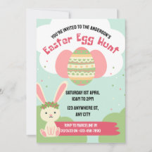 editable easter egg hunt invitation template