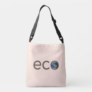 Editable Eco Earth on Ivory Crossbody Bag