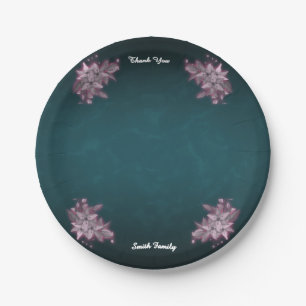 Editable Elegant Floral Paper Plates