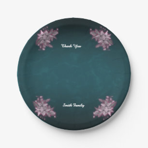 Editable Elegant Floral Paper Plates