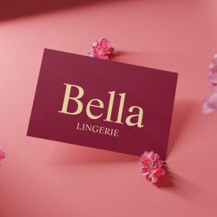 Editable Elegant Lingerie Branding Design  Business Card