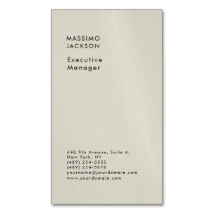 Editable elegant plain minimalist pastel colour Magnetic business card