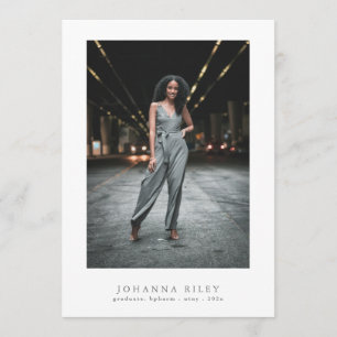 Editable Elegant Text Photo University Graduation Announcement