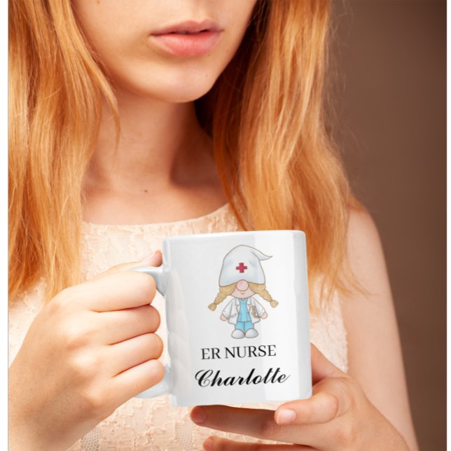 Editable Emergency Room Nurse Gift Funny ER Nurse  Coffee Mug (Creator Uploaded)
