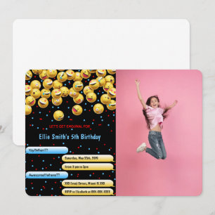 Editable Emoji Photo Invitation
