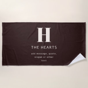 Editable Family Surname or Company Business Name Beach Towel