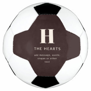 Editable Family Surname or Company Business Name Soccer Ball