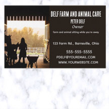 Editable Farm and Animal Care Sitting