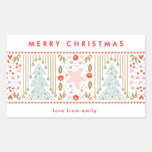 editable Festive Christmas Pretty Holiday Sticker