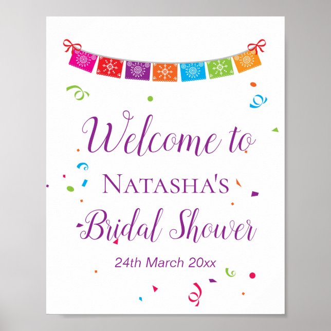 Editable Fiesta Party Welcome Sign 8x10 (Front)