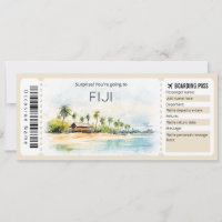 Editable Fiji Plane ticket Boarding Pass