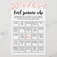 Editable Find Someone Who Game Bingo game