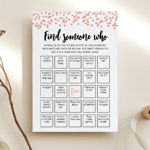 Editable Find Someone Who Game Bingo game Card