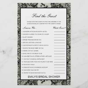 Editable Find the Guest Bridal Shower Game