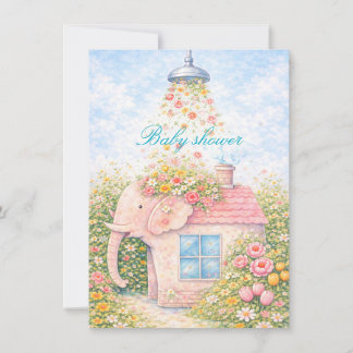 Editable Floral Baby Shower Invitation 