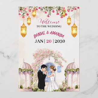 Editable Floral Wedding Welcome Sign