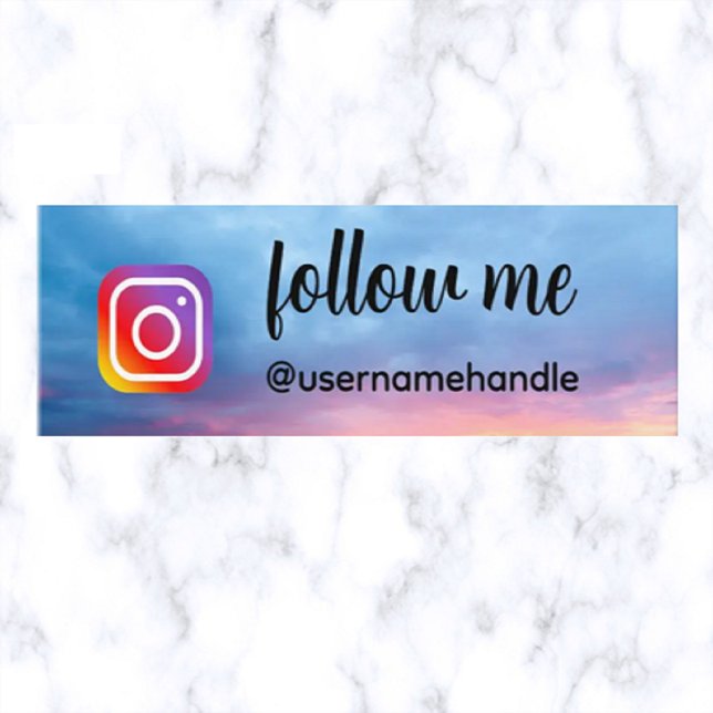 Editable Follow Me Social Media QR Code  Mini Business Card (Creator Uploaded)