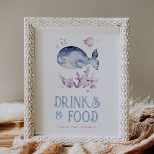 Editable Food and Drinks Ocean Sign