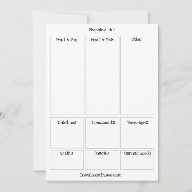 Editable Form Grocery Shopping List Holiday Card (Front)