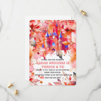 Editable Four ever a Princess 4th Birthday Invitat