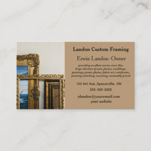 Editable Framing Business Card