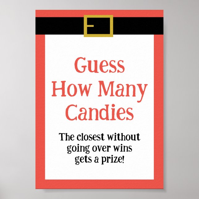 Editable Fun Christmas Game Sign (Front)