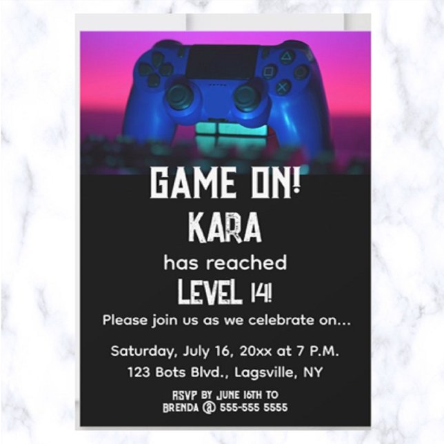 Editable Gamer Birthday Invitation (Creator Uploaded)