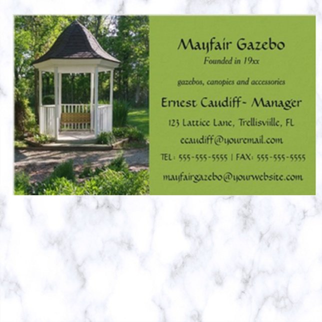 Editable Gazebo Business Card (Creator Uploaded)