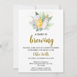 Editable Gender Neutral Baby Shower Invitation 