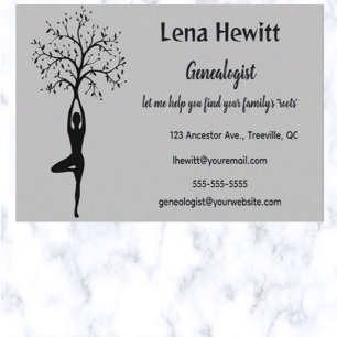 Editable Genealogist Business Card