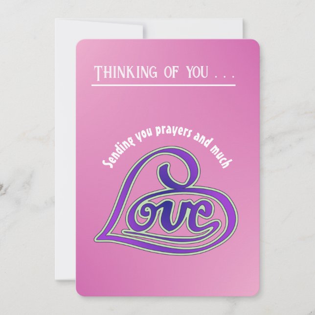 Editable - Get Well Sending Love & Prayers  - Card (Front)