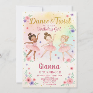 Editable Girl’s Dance Invite