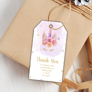 Editable Girls Party Favour Tags with Stars & Spar