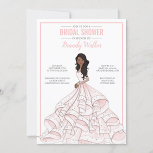 Editable Glam Bride Bridal Shower Invitation