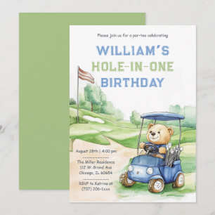 Editable Golf Party Invitation For Kids  