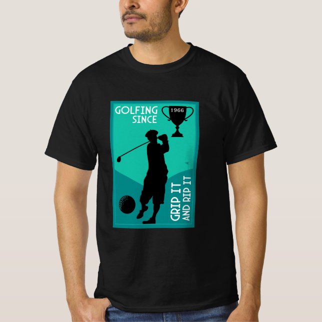 Editable Golfers Birthday Gift T-Shirt (Front)