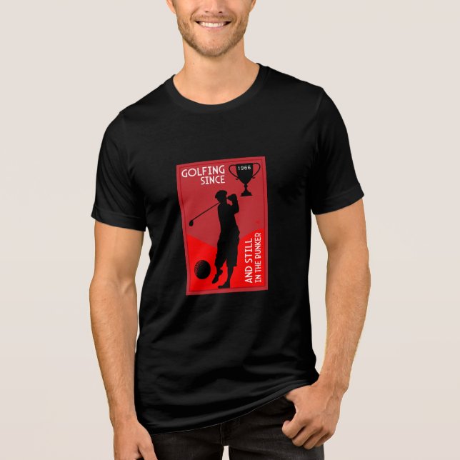 Editable Golfers Birthday Gift Tri-Blend Shirt (Front)