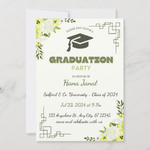 Editable Graduation Invitation