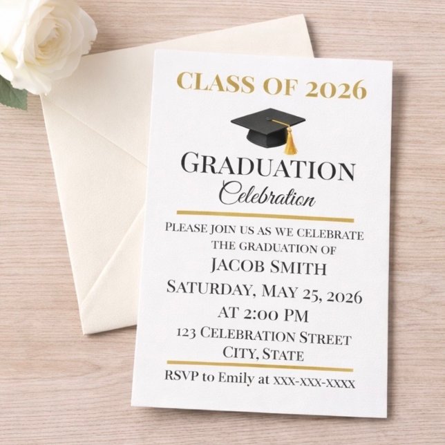Editable Graduation Invitation 5x7  (Creator Uploaded)