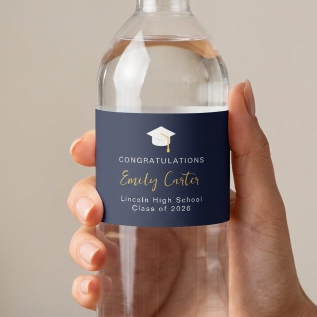 Editable Graduation Water Bottle Food Drink Labels (Creator Uploaded)
