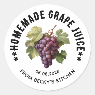 Editable Grape Juice for Homemade Canning Labels