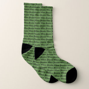 Editable Green Name Socks