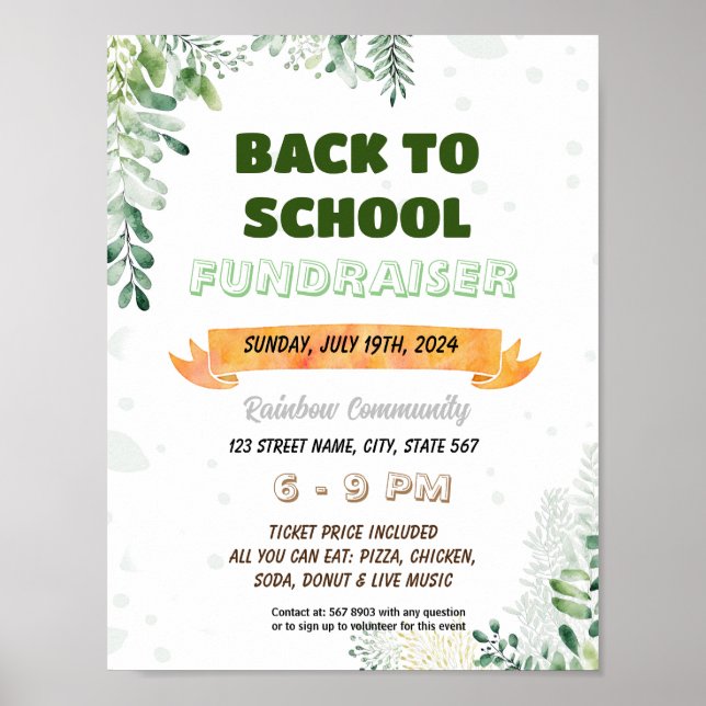 Editable Greenery Appreciation Luncheon flyer Poster (Front)