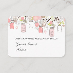 Editable Guess How Many Kisses, Candies Card